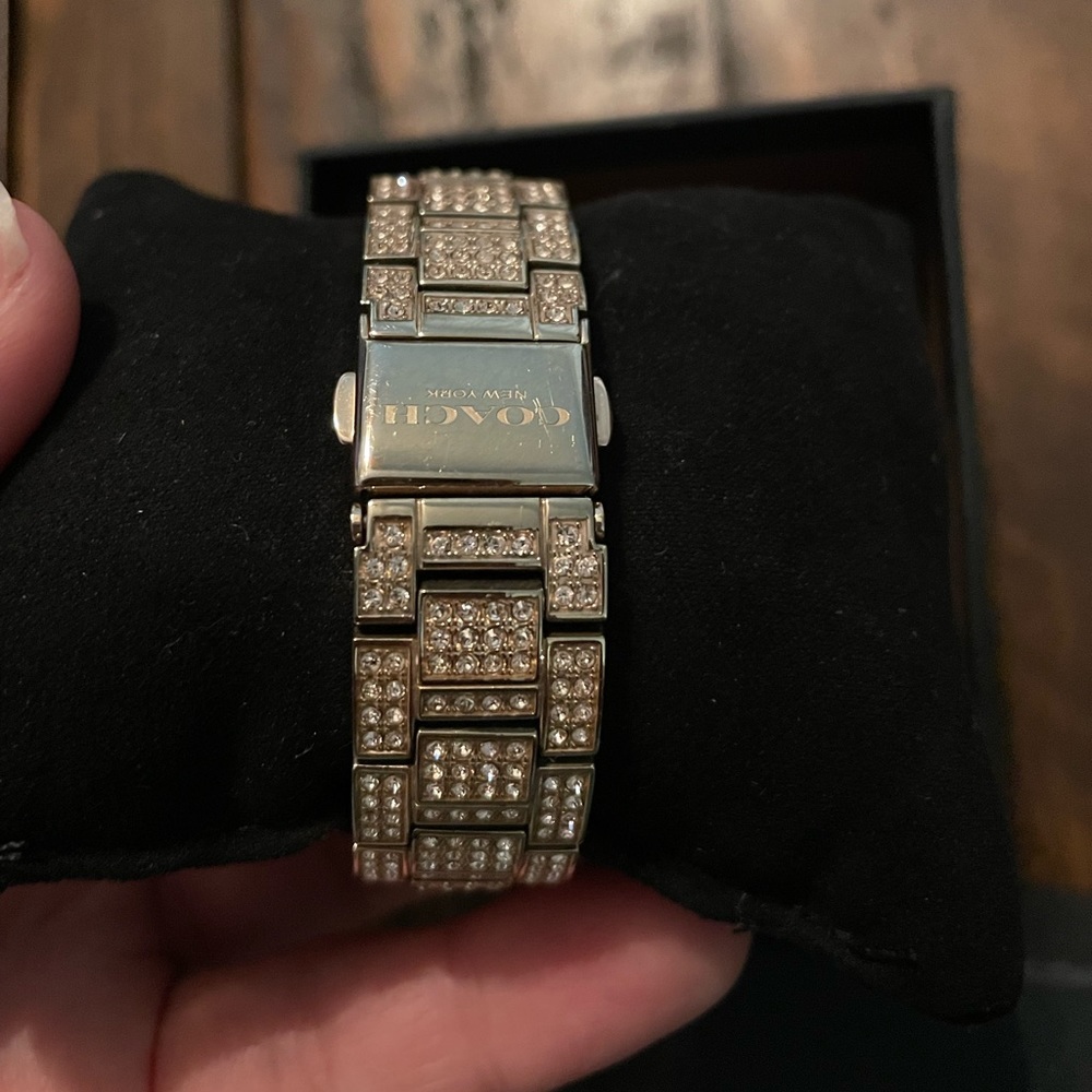 Gold, Steel, and Crystal Analog Watch. - Picture 2 of 3